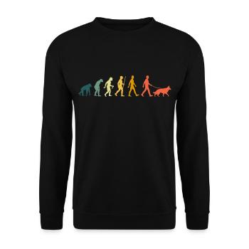 Retro Shepherd Evolution Shepherd Dogs - Unisex Sweatshirt - black - Front - Alina (178cm) & Michal (187cm)