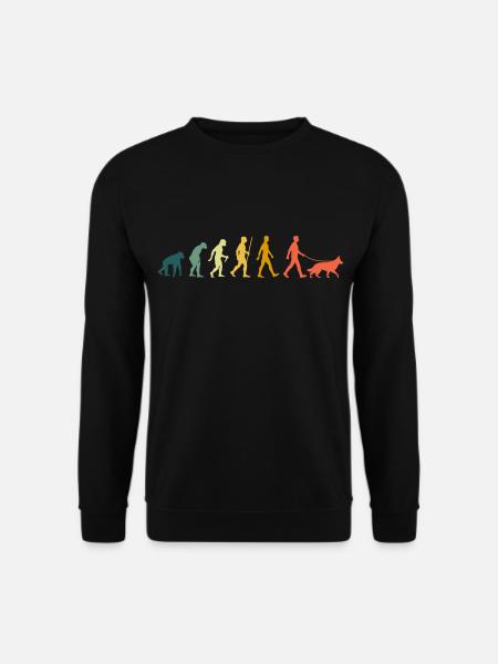 Retro Schäferhund Evolution Schäferhunde - Unisex Pullover - Schwarz