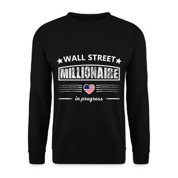 Millionnaire de Wall Street - Sweat-shirt Unisexe - noir - Devant - Alina (178cm) & Michal (187cm)