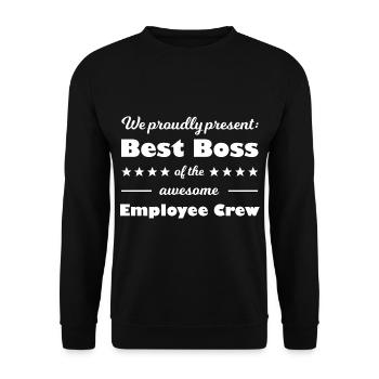 Mein bester Chef - Unisex Pullover - Schwarz - Vorne - Alina (178cm) & Michal (187cm)
