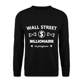 The Stock Market Billionaire - Unisex Sweatshirt - black - Front - Alina (178cm) & Michal (187cm)