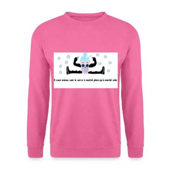 positivité - Sweat-shirt Unisexe - rose - Devant