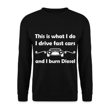 The fast cars - Unisex Sweatshirt - black - Front - Alina (178cm) & Michal (187cm)