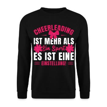 Cheerleader Cheerleading Mehr als ein Sport - Unisex Pullover - Schwarz - Vorne - Alina (178cm) & Michal (187cm)