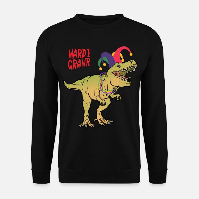 MARDI GRAWR DINOSAURIER - Unisex Pullover - Schwarz