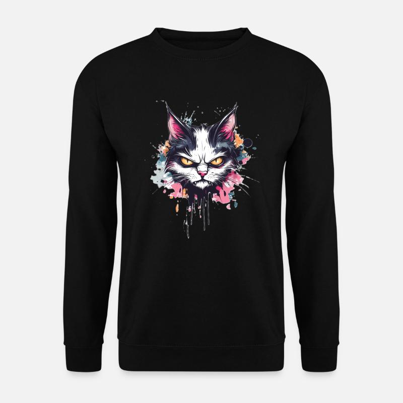 Cartoon Cat - Unisex Sweatshirt - black
