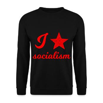 Ich liebe Sozialismus - Unisex Pullover - Schwarz - Vorne - Alina (178cm) & Michal (187cm)