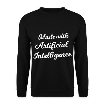 Made by AI - Unisex Sweatshirt - black - Front - Alina (178cm) & Michal (187cm)