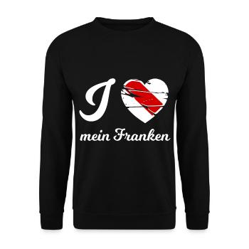 Das schöne Frankenland - Unisex Pullover - Schwarz - Vorne - Alina (178cm) & Michal (187cm)