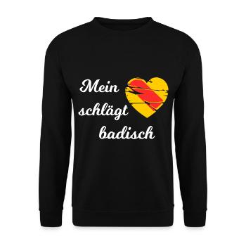 Mein liebes Baden - Unisex Pullover - Schwarz - Vorne - Alina (178cm) & Michal (187cm)