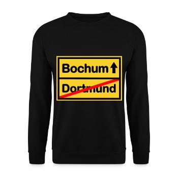The fans from Bochum - Unisex Sweatshirt - black - Front - Alina (178cm) & Michal (187cm)