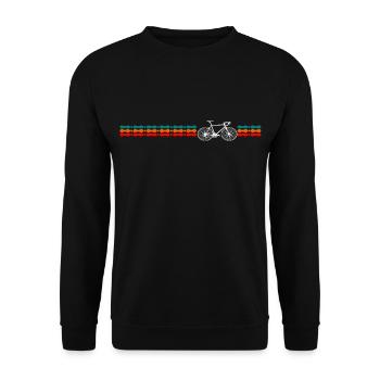 Rennrad Retro Design - Unisex Pullover - Schwarz - Vorne - Alina (178cm) & Michal (187cm)