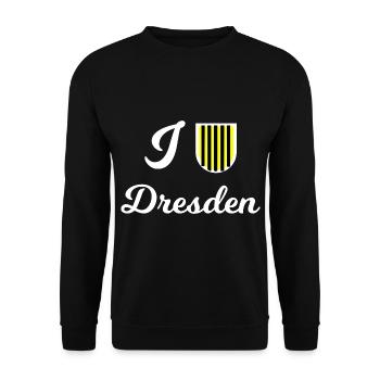 At home in Dresden - Unisex Sweatshirt - black - Front - Alina (178cm) & Michal (187cm)