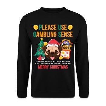 Cadeaux de Noël Noël - Sweat-shirt Unisexe - noir - Devant - Alina (178cm) & Michal (187cm)