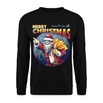Cadeaux de Noël Noël - Sweat-shirt Unisexe - noir - Devant - Alina (178cm) & Michal (187cm)