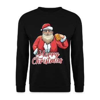 Cadeaux de Noël Noël - Sweat-shirt Unisexe - noir - Devant - Alina (178cm) & Michal (187cm)