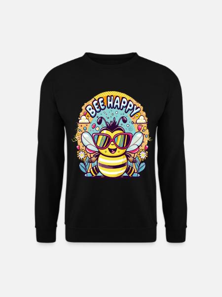 Abeille heureuse, Bee Happy - Unisex Sweatshirt - black