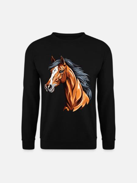 Realistic Horse Portrait - Unisex Sweatshirt - black