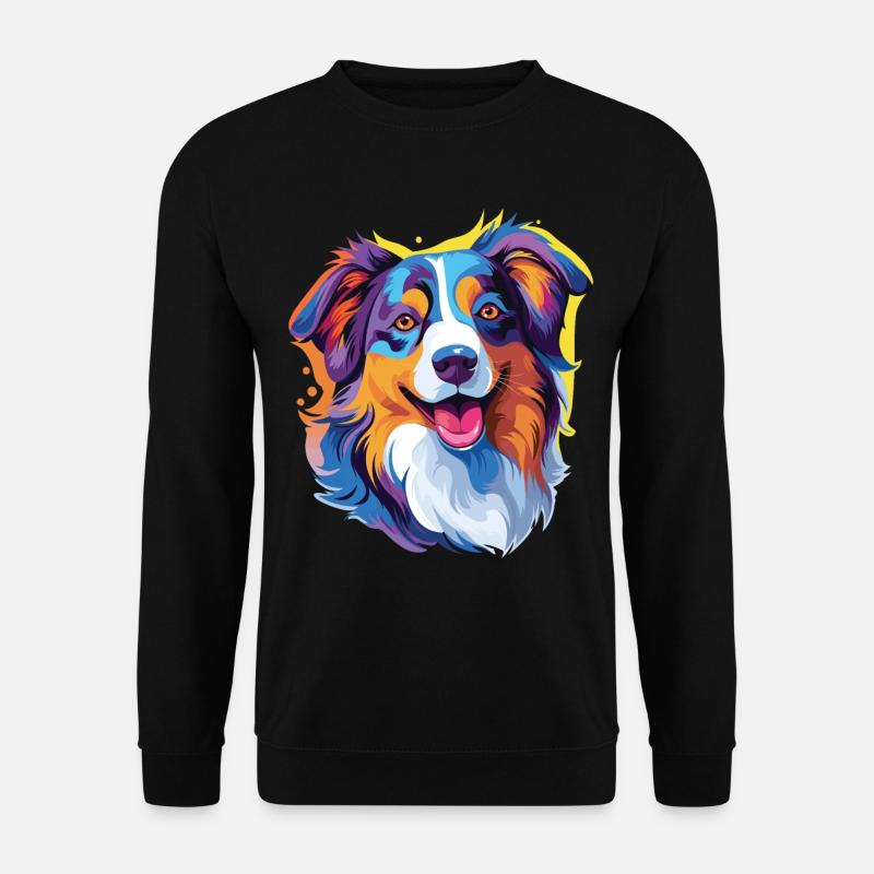 Australian Shepherd Pop Art - Unisex Pullover - Schwarz