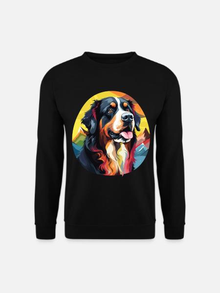 Bernese Mountain Dog pop art - Unisex Sweatshirt - black
