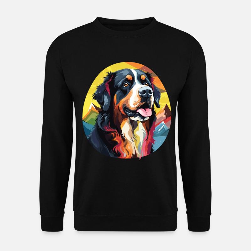 Bernese Mountain Dog pop art - Unisex Sweatshirt - black