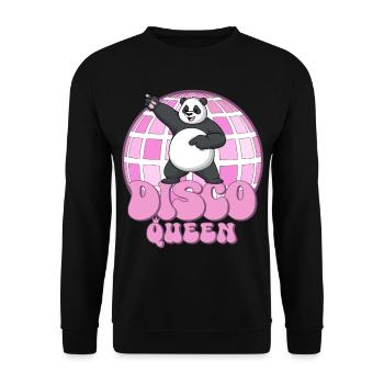 Disco Queen Panda Disco Ball Disco Queen des années 70 - Sweat-shirt Unisexe - noir - Devant - Alina (178cm) & Michal (187cm)