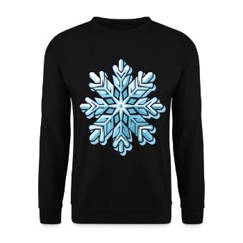 Flocon de neige - Sweat-shirt Unisexe - noir - Devant - Alina (178cm) & Michal (187cm)
