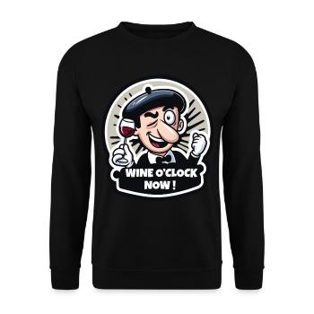 Pour les amateurs de vin humour - Sweat-shirt Unisexe - noir - Devant - Alina (178cm) & Michal (187cm)