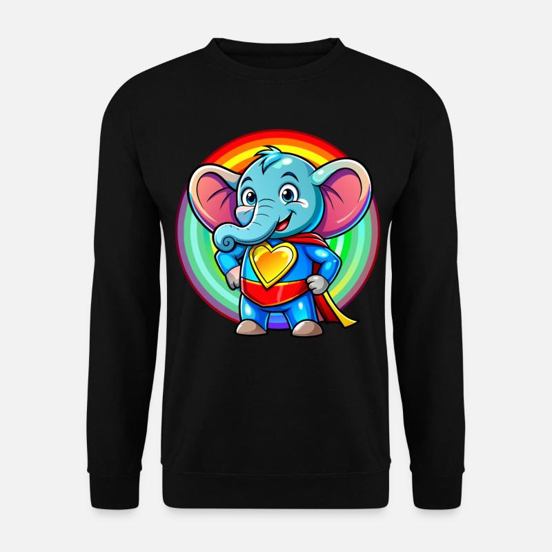 Superhero Elephant - Unisex Sweatshirt - black