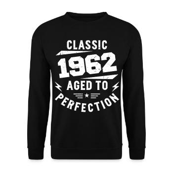 1962 Classic 1962 Cadeau Anniversaire 1962 Vintage - Sweat-shirt Unisexe - noir - Devant - Alina (178cm) & Michal (187cm)