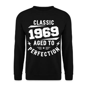 1969 Classic 1969 Vintage 1969 Birthday Gift - Unisex Sweatshirt - black - Front - Alina (178cm) & Michal (187cm)