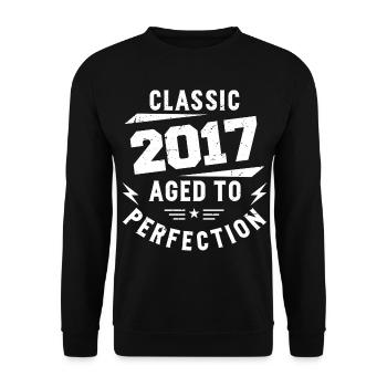 2017 Classic 2017 Anniversary Gift 2017 Vintage - Unisex Sweatshirt - black - Front - Alina (178cm) & Michal (187cm)