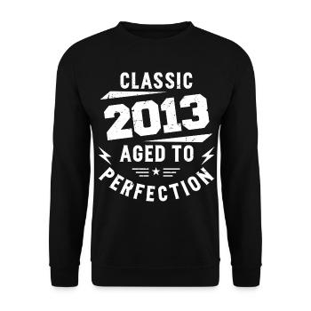 2013 Classic 2013 Anniversary Gift 2013 Vintage - Unisex Sweatshirt - black - Front - Alina (178cm) & Michal (187cm)