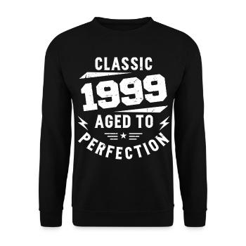 1999 Classic 1999 Vintage 1999 Birthday Gift - Unisex Sweatshirt - black - Front - Alina (178cm) & Michal (187cm)