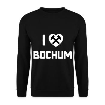 Bochum in the Ruhr area - Unisex Sweatshirt - black - Front - Alina (178cm) & Michal (187cm)