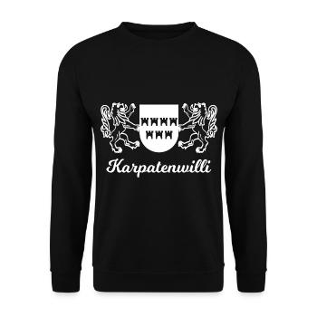 The Karpatenwilli brand - Unisex Sweatshirt - black - Front - Alina (178cm) & Michal (187cm)