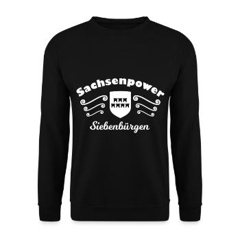Die Sachsen aus Siebenbürgen - Unisex Pullover - Schwarz - Vorne - Alina (178cm) & Michal (187cm)