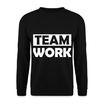 The team at work - Unisex Sweatshirt - black - Front - Alina (178cm) & Michal (187cm)