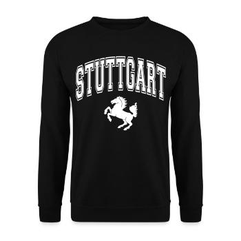 Stuttgart - Unisex Sweatshirt - black - Front - Alina (178cm) & Michal (187cm)