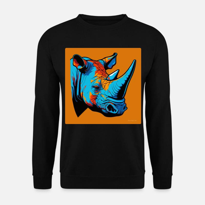 Glorious Rhino in Pop Art - Unisex Sweatshirt - black