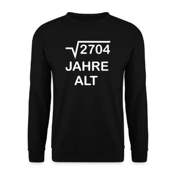 52. Geburtstag - 52 Jahre - Unisex Pullover - Schwarz - Vorne - Alina (178cm) & Michal (187cm)