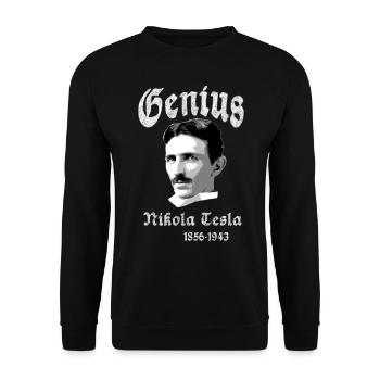 Nikola Tesla - Unisex Sweatshirt - black - Front - Alina (178cm) & Michal (187cm)