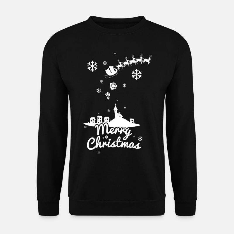 Frohe Weihnachten mit Rentieren - Unisex Pullover - Schwarz