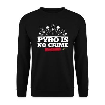 Feuerwerk Raketen No Crime - Unisex Pullover - Schwarz - Vorne - Alina (178cm) & Michal (187cm)