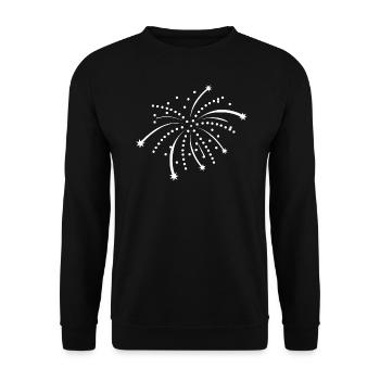 Fireworks New Year's Eve - Unisex Sweatshirt - black - Front - Alina (178cm) & Michal (187cm)
