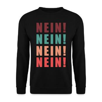 Non, non ! Non, non ! Non, non ! Non, non ! - Sweat-shirt Unisexe - noir - Devant - Alina (178cm) & Michal (187cm)