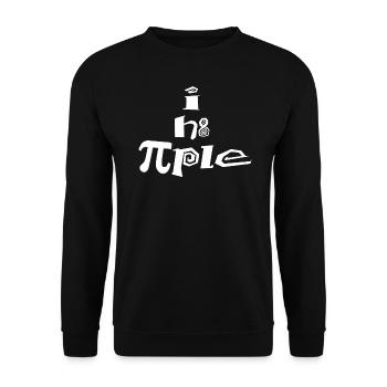 I H8 PiPle Mathematician Physicist Student Teacher - Unisex Sweatshirt - black - Front - Alina (178cm) & Michal (187cm)