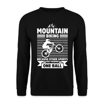 Mountainbike Mtb Downhill-Fahrrad Radfahrer Biker - Unisex Pullover - Schwarz - Vorne - Alina (178cm) & Michal (187cm)