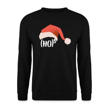Christmas Mathematician Ho Hoch 3 - Unisex Sweatshirt - black - Front - Alina (178cm) & Michal (187cm)