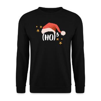 Christmas Mathematics Ho Hoch 3 - Unisex Sweatshirt - black - Front - Alina (178cm) & Michal (187cm)